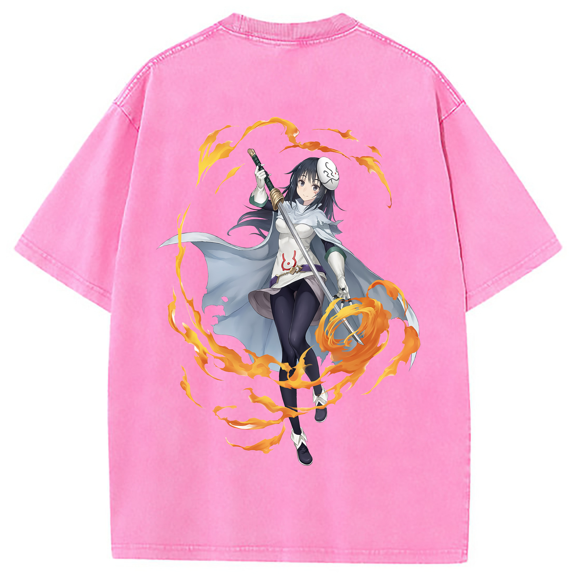 （画像用） 転スラ Regarding Reincarnated to Slime 綿100% ヴィンテージ風 半袖Tシャツ（背面プリント）
